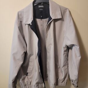 Ashworth Men’s Jacket Size Large Beige Wind & Water Resistant Golf Outerwear